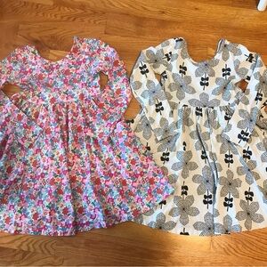 Hanna Andersson Girl’s Long Sleeves Floral Dresses- Like New